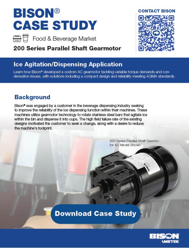 Ice Dispensing 200 Series Parallel Shaft Gearmotor