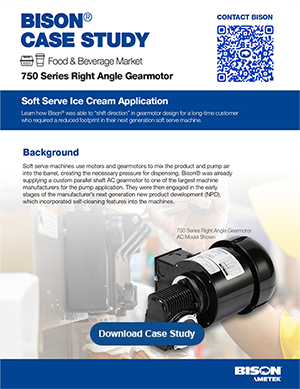 Soft serve ice cream- 750 series right angle gearmotor